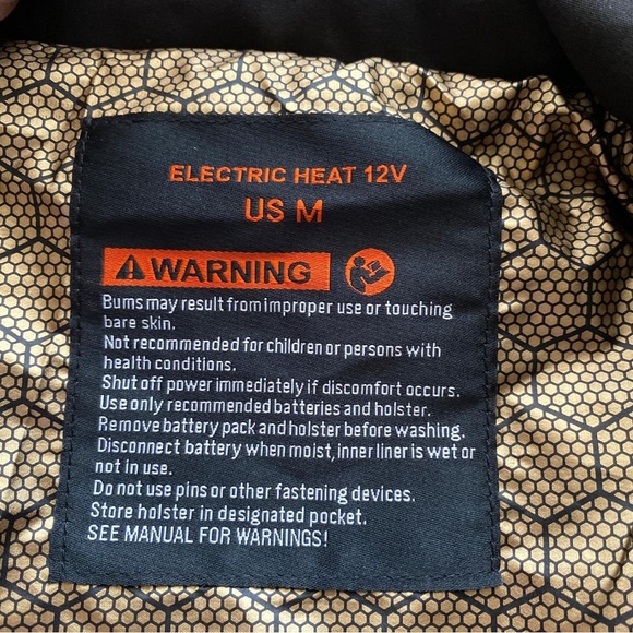 Heated Black Jacket, Men’s Medium - Picture 9 of 14